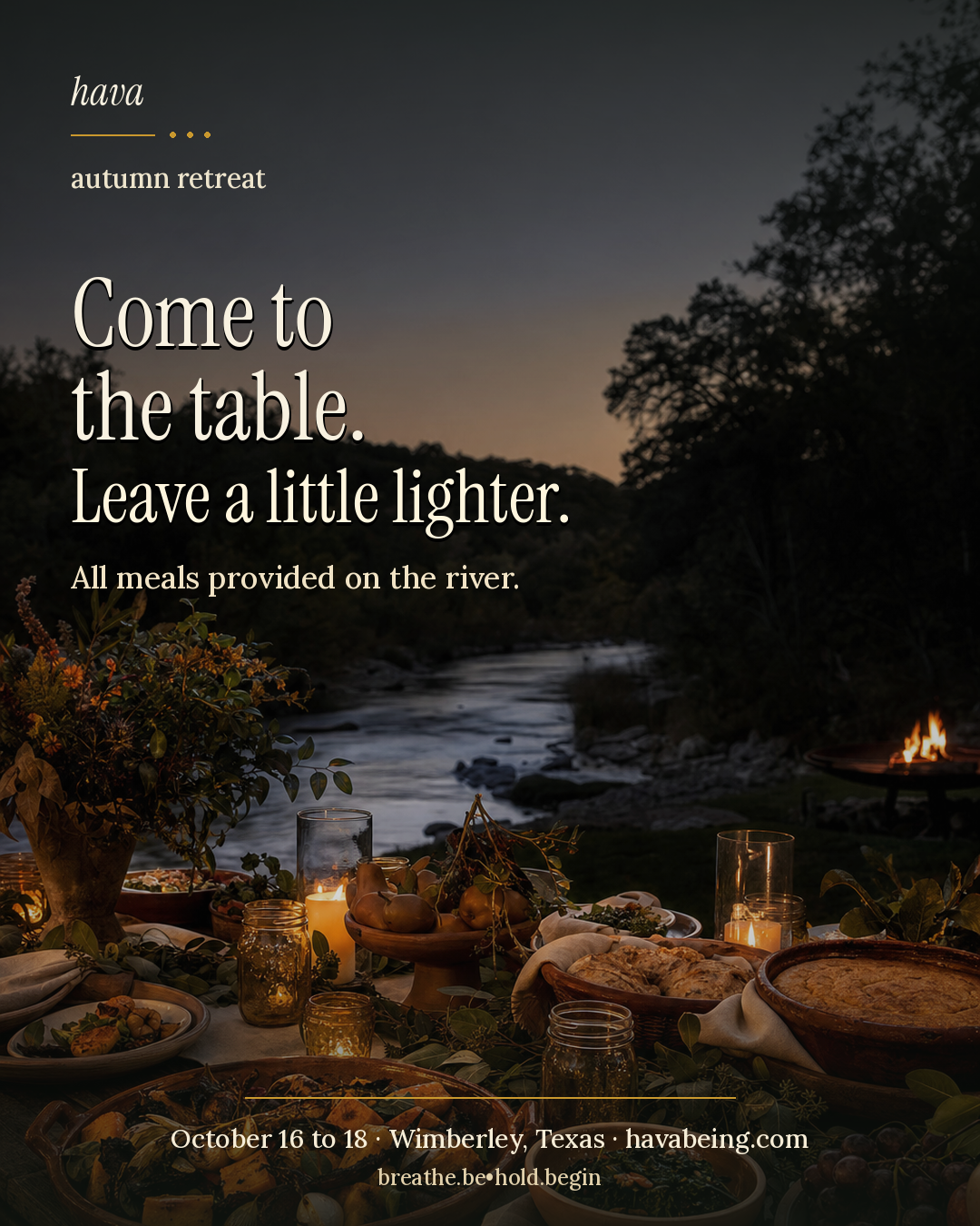 hava editorial: come to the table, leave a little lighter